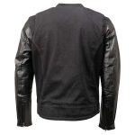 Milwaukee Leather MDM1003 Men’s Black Denim and Leather Sleeves Motorcycle Riders Jacket - Image 2