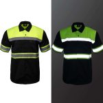 MMMCC Men’s Safeway Green/Black Mechanic Rider Ready Shirt w/ Reflective Strip MDM11613 - Image 8