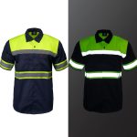 MMMCC Men’s Safeway Green/BlueMechanic Rider Ready Shirt w/ Reflective Strip MDM11614 - Image 6