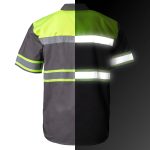 MMMCC Men’s Safeway Green/Grey Mechanic Rider Ready Shirt w/ Reflective Strip MDM11615 - Image 8