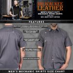 Milwaukee Leather MDM11668 Men’s Grey Button-Up Heavy-Duty Work Shirt – Classic Mechanic Shirt w/ Pockets - Image 2