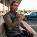 Milwaukee Leather MDM11683 Men’s Classic Beige/Black Button-Down Cut Off Frayed Sleeveless Casual Shirt - Image 5