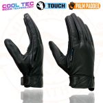 Milwaukee Leather MG7502 Men’s Black Leather Gel Palm Motorcycle Gloves w/ i-Touch and Cool-Tec Technology - Image 5