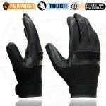 Milwaukee Leather MG7503 Men’s Black Leather  i-Touch Screen Compatible Mesh Racing Motorcycle Hand Gloves W/ Reflector - Image 5