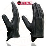 Milwaukee Leather MG7510 Men’s Black Leather Gel Padded Palm Short Wrist Motorcycle Hand Gloves W/ ‘Full Panel Cover’ - Image 2