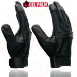 Milwaukee Leather MG7517 Men’s Black Leather Mesh Gel Palm Motorcycle Hand Gloves W/ Rubberized Flex Knuckles - Image 2