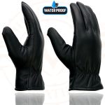 Milwaukee Leather MG7523 Men’s Black Leather Waterproof Cruiser Motorcycle Hand Gloves - Image 2