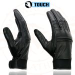 Milwaukee Leather MG7525 Men’s Black Leather i-Touch Screen Compatible Gel Palm Motorcycle Hand Gloves W/ Flex Knuckle - Image 4