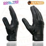 Milwaukee Leather MG7536 Men’s Black Leather Gel Palm Motorcycle Gloves w/ Flex Knuckles and Cool-Tec Treatment - Image 2