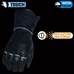 Milwaukee Leather MG7550 Men’s Black Cowhide Leather Gauntlet Motorcycle Hand Gloves w/ X-Long Cuff i-Touch Screen Waterproof - Image 4