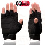 Milwaukee Leather MG7590 Men’s Black ‘Amara Cloth’ Gel Palm Fingerless Motorcycle Hand Gloves W/ Breathable Mesh Material - Image 2