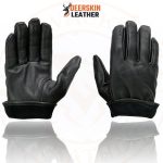 Milwaukee Leather MG7595 Men’s Black Deerskin Unlined Motorcycle Gloves w/ Cinch Wrist Closure - Image 9