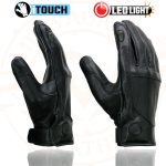 Milwaukee Leather MG7599 Men’s Black Leather Motorcycle Gloves w/ i-Touch Screen and Led Finger Light - Image 5