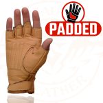 Milwaukee Leather MG7761 Women’s Saddle Leather Gel Palm Fingerless Motorcycle Hand Gloves W/ Stylish ‘Wrist Detailing’ - Image 2