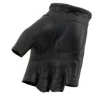 Milwaukee Leather MG7780 Women’s Black Leather Perforated Fingerless Motorcycle Gloves – Gel Padded Palm Biker Gloves - Image 2