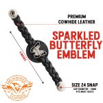 Milwaukee Leather Spark Medallion Vest Extender Genuine Leather Braided Strap 6.5″ Extension 4-PCS MLA6068SET - Image 2