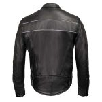 Milwaukee Leather USA MADE MLJKM5003 Men’s Black Echo Premium Leather Motorcycle Jacket with Reflective Piping - Image 16