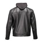 Milwaukee Leather Men’s Leather Shirt Jacket with Removable Hoodie and Patch Access – MLM1614 - Image 4
