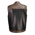 Milwaukee Leather MLM3529 Men’s Black & Brown Paisley Lined Leather Vest w/ Accent Stitching & Armhole Trim - Image 10