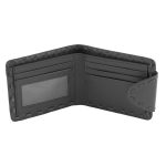 Milwaukee Leather MLW7810 Men’s Black Leather Whip Stitch Bi-Fold Biker Wallet with Steel Chain - Image 2