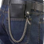 Milwaukee Leather MLW7865 Men’s 7″ Black Soft Premium Cowhide Leather Tri Fold Wallet w/ Anti-Theft Stainless Steel Chain - Image 2