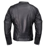 Milwaukee Motorcycle Clothing Co. Women’s Rebel Scooter Style Black Leather Biker Jacket w/ Mandarin Collar MMC20002 - Image 14