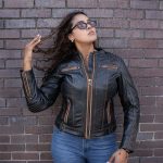 Milwaukee Motorcycle Clothing Co. Women’s Rebel Scooter Style Vinage Brown Leather Jacket w/ Mandarin Collar MMC20003 - Image 11