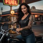 Milwaukee Motorcycle Clothing Co. Women’s Rave Black Premium Leather Deep Neck Side Lace Vest MMC40000 - Image 5