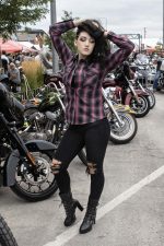 Milwaukee Leather MNG21604 Women’s Casual Black with Pink Long Sleeve Casual Cotton Flannel Shirt - Image 2