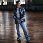 Milwaukee Leather MNG21611 Women’s Black and White Long Sleeve Cotton Flannel Shirt - Image 5