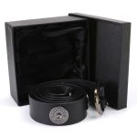 Milwaukee Leather MP7111 Men’s Black Premium Leather 1.5 Inch Wide Belt with 12 Gauge Shell Emblems - Image 2