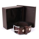 Milwaukee Leather MP7118 Men’s Brown Premium Leather 1.5 Inch Wide Belt with Interchangeable Buckle - Image 2