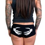 Hot Leathers PTB7074 Skeleton Hands Ladies Boy Shorts - Image 2