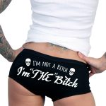 Hot Leathers PTB7439 I’m “THE” Bitch Ladies Boy Shorts - Image 2