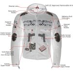 Milwaukee Leather Men’s Vengeance Black Armored Textile Motorcycle Jacket with Skull Embroidery – MPM17019 - Image 2