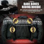 Milwaukee Leather Men’s Bare Bones Black Reflective Skull CE Armored Riding Hoodie, Shoulder & Elbow Armor – MPM1798 - Image 4
