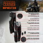 Milwaukee Leather MPM5730 Men’s Black and Grey Tri-Tex Fabric Motorcycle Rider Pants w/ CE Armor Protection - Image 4