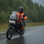 Milwaukee Leather MPM9510 Men’s Black and Orange Motorcycle Water Resistant Rain Suit w/ Hi-Vis Reflective Tape - Image 4