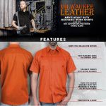 Milwaukee Leather MDM11686 Men’s OrangeButton-Up Heavy-Duty Work Shirt – Classic Mechanic Shirt w/ Pockets - Image 2