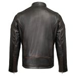 Milwaukee Leather Men’s Copperline Black Leather Moto Café Racer Jacket, Stand Collar, 6 Pockets – SFM1816 - Image 15