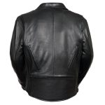 Milwaukee Leather Men’s Premium Black Leather Beltless MC Style Motorcycle Jacket w/ Side Stretch – SH1057 - Image 2