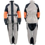 NexGen SH2217 Men’s Orange and Silver Oxford Water-Resistant Rain Suit - Image 2