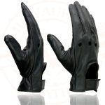 Milwaukee Leather SH247 Men’s Black Perforated Leather Full Finger Motorcycle Hand Gloves W/ Breathable ‘Open Knuckle’ - Image 2