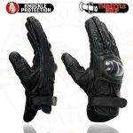 Milwaukee Leather SH298 Men’s Black Perforated Leather Racing Motorcycle Gloves w/ Padded Fingers - Image 2
