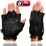 Milwaukee Leather SH442 Men’s Black Leather Gel Padded Palm Fingerless Motorcycle Hand Gloves W/ Soft ‘Genuine Leather’ - Image 4