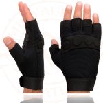 Milwaukee Leather SH44610 Men’s Black Gel Padded Fingerless Motorcycle Mechanics Hand Gloves w/ Amara Cloth’ - Image 4
