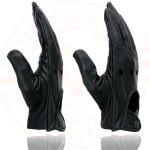 Milwaukee Leather SH729 Men’s Black Perforated Leather Full Finger Motorcycle Hand Gloves W/ Breathable ‘Open Knuckle’ - Image 2
