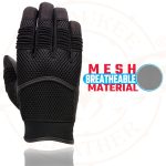 Milwaukee Leather SH791 Men’s Black Leather and Black Mesh Combo Racing Motorcycle Hand Gloves W/ Elasticized Fingers - Image 4