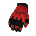 Milwaukee Leather SH791 Men’s Black Leather and Red Mesh Combo Racing Motorcycle Hand Gloves W/ Elasticized Fingers - Image 2