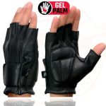 Milwaukee Leather SH850 Men’s Black Premium Deer Skin Leather Gel Padded Palm Fingerless Motorcycle Gloves - Image 2